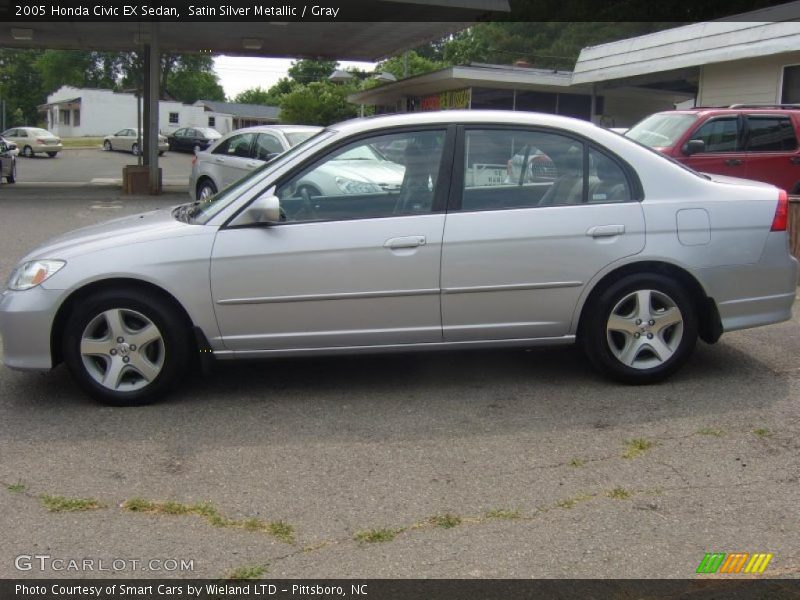Satin Silver Metallic / Gray 2005 Honda Civic EX Sedan