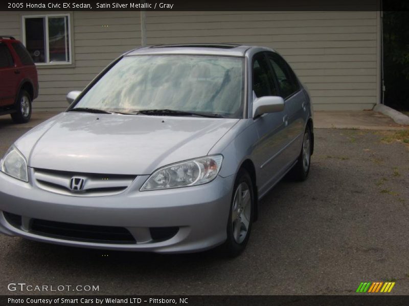 Satin Silver Metallic / Gray 2005 Honda Civic EX Sedan