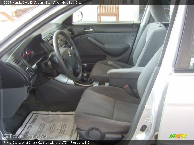 Satin Silver Metallic / Gray 2005 Honda Civic EX Sedan