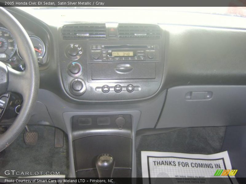 Satin Silver Metallic / Gray 2005 Honda Civic EX Sedan