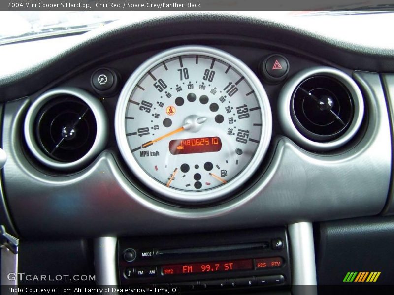 Chili Red / Space Grey/Panther Black 2004 Mini Cooper S Hardtop