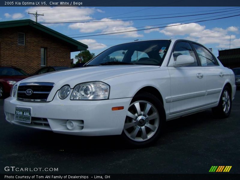 Clear White / Beige 2005 Kia Optima LX V6