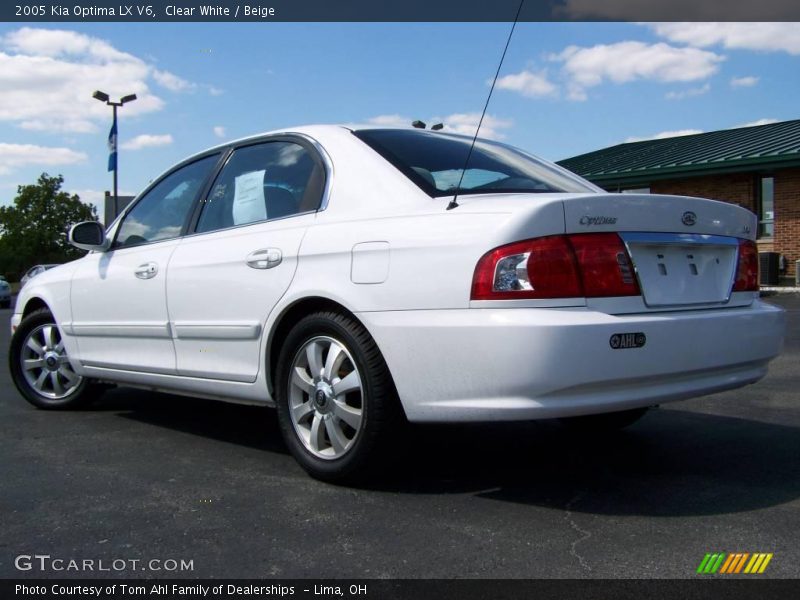 Clear White / Beige 2005 Kia Optima LX V6