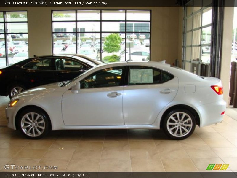 Glacier Frost Pearl / Sterling Gray 2008 Lexus IS 250 AWD