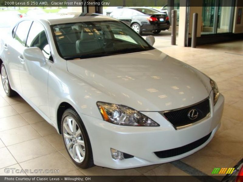 Glacier Frost Pearl / Sterling Gray 2008 Lexus IS 250 AWD