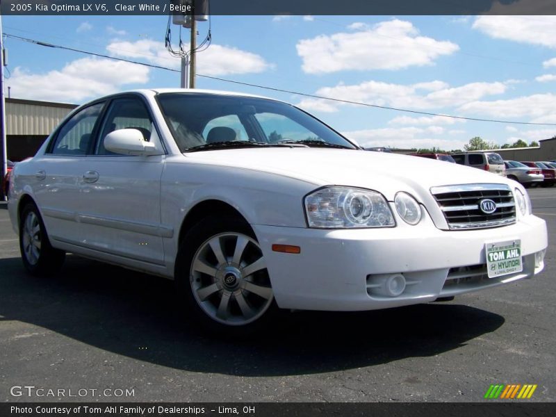 Clear White / Beige 2005 Kia Optima LX V6