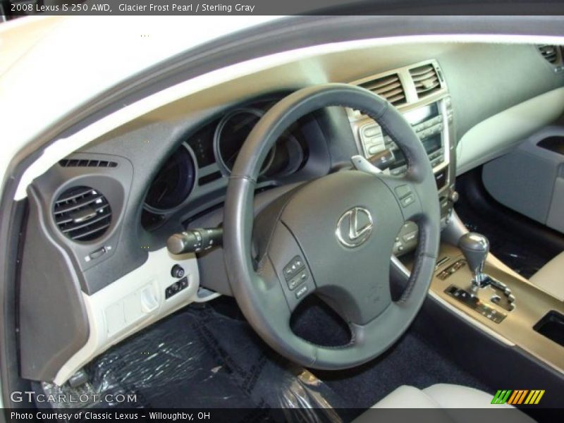 Glacier Frost Pearl / Sterling Gray 2008 Lexus IS 250 AWD