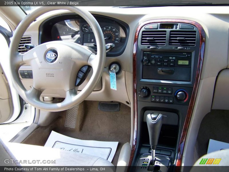 Clear White / Beige 2005 Kia Optima LX V6