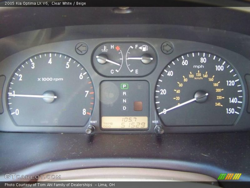 Clear White / Beige 2005 Kia Optima LX V6