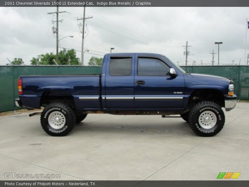 Indigo Blue Metallic / Graphite 2001 Chevrolet Silverado 1500 LS Extended Cab