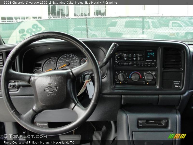 Indigo Blue Metallic / Graphite 2001 Chevrolet Silverado 1500 LS Extended Cab