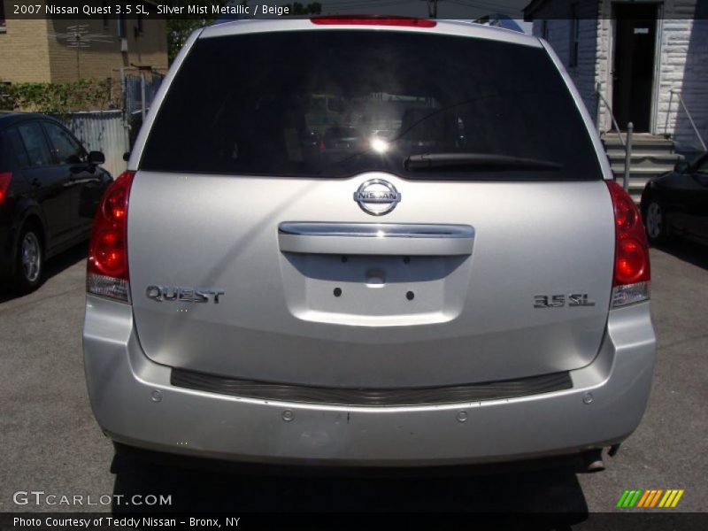 Silver Mist Metallic / Beige 2007 Nissan Quest 3.5 SL
