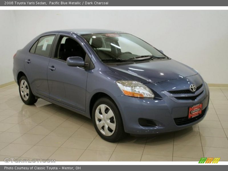Pacific Blue Metallic / Dark Charcoal 2008 Toyota Yaris Sedan