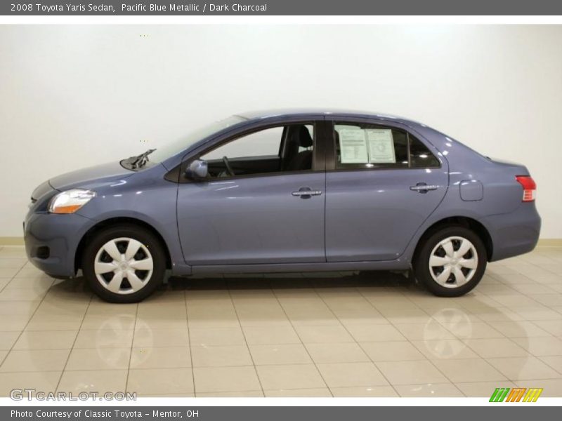 Pacific Blue Metallic / Dark Charcoal 2008 Toyota Yaris Sedan