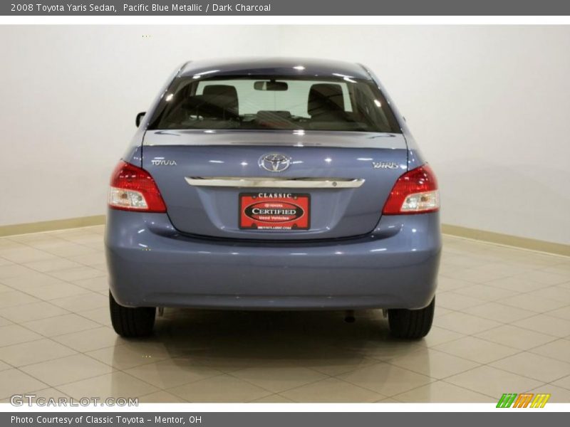 Pacific Blue Metallic / Dark Charcoal 2008 Toyota Yaris Sedan