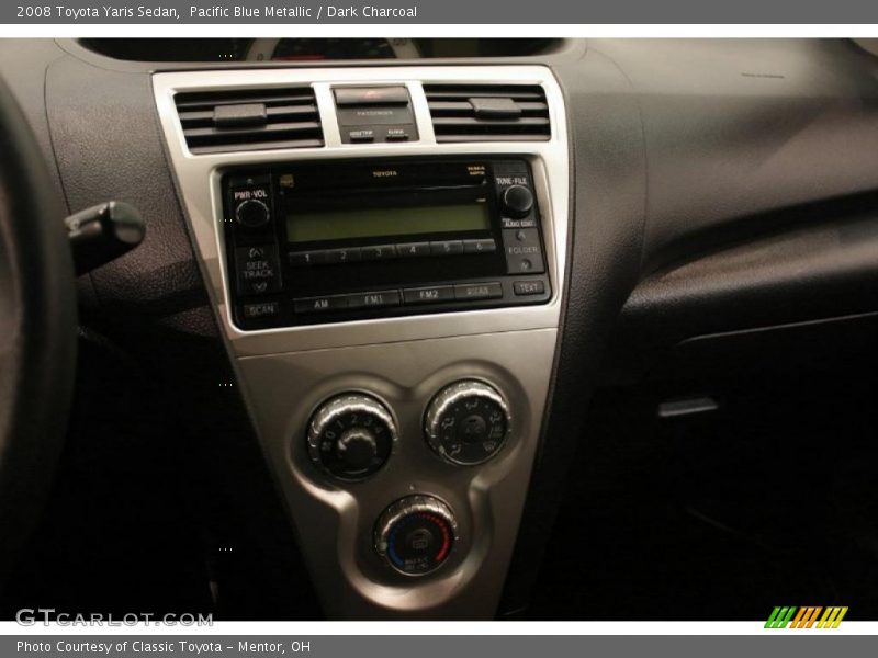 Pacific Blue Metallic / Dark Charcoal 2008 Toyota Yaris Sedan
