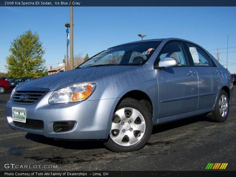Ice Blue / Gray 2008 Kia Spectra EX Sedan