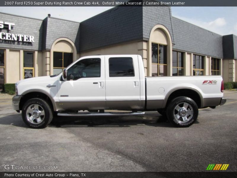 Oxford White Clearcoat / Castano Brown Leather 2007 Ford F250 Super Duty King Ranch Crew Cab 4x4