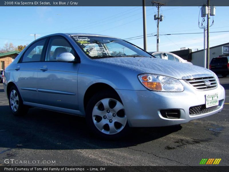 Ice Blue / Gray 2008 Kia Spectra EX Sedan