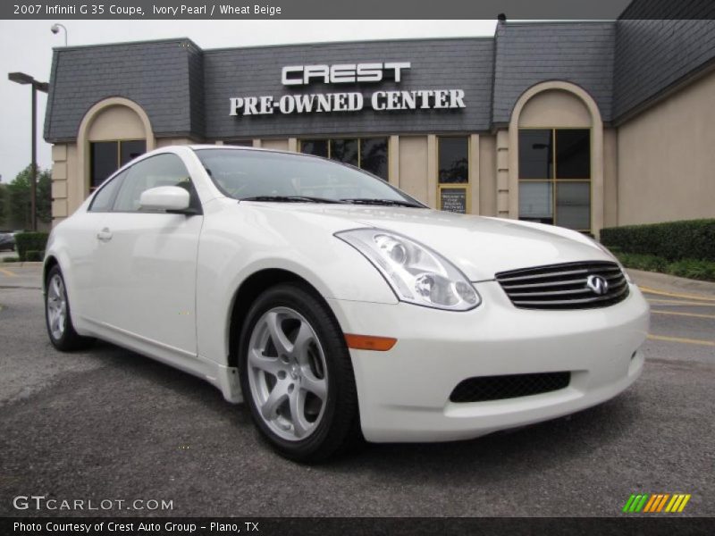 Ivory Pearl / Wheat Beige 2007 Infiniti G 35 Coupe
