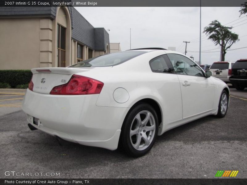 Ivory Pearl / Wheat Beige 2007 Infiniti G 35 Coupe