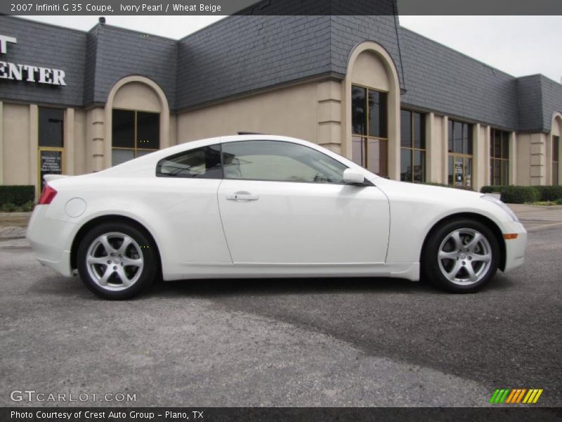 Ivory Pearl / Wheat Beige 2007 Infiniti G 35 Coupe