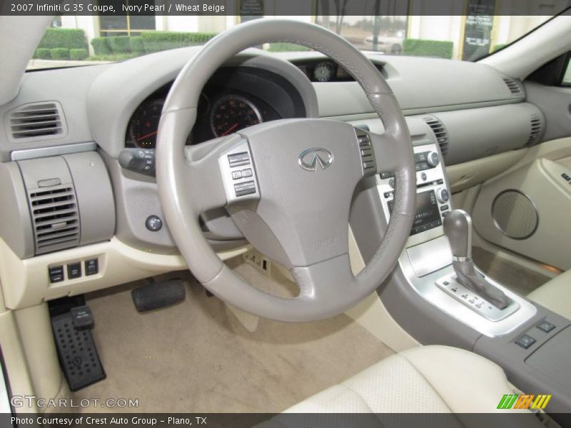 Ivory Pearl / Wheat Beige 2007 Infiniti G 35 Coupe