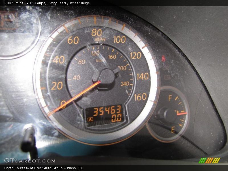Ivory Pearl / Wheat Beige 2007 Infiniti G 35 Coupe