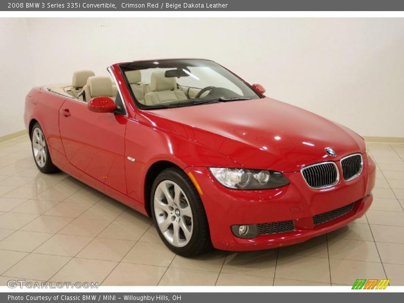 Crimson Red / Beige Dakota Leather 2008 BMW 3 Series 335i Convertible