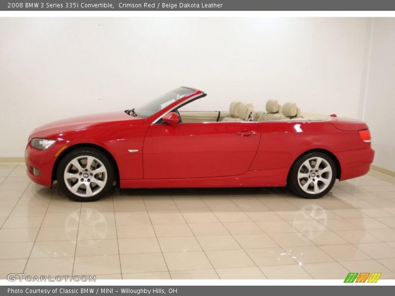 Crimson Red / Beige Dakota Leather 2008 BMW 3 Series 335i Convertible
