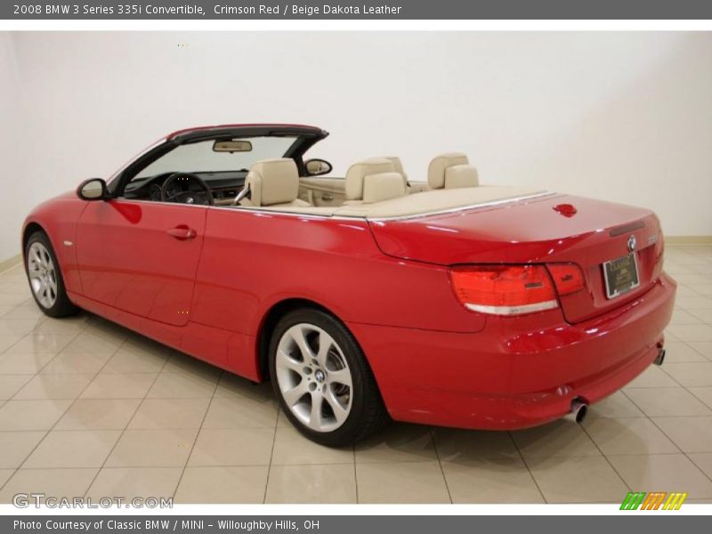 Crimson Red / Beige Dakota Leather 2008 BMW 3 Series 335i Convertible