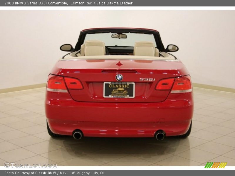 Crimson Red / Beige Dakota Leather 2008 BMW 3 Series 335i Convertible