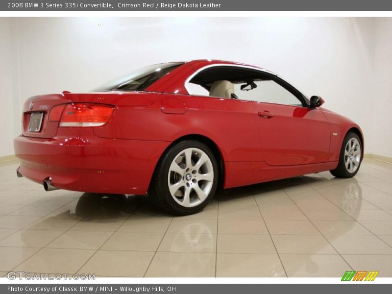 Crimson Red / Beige Dakota Leather 2008 BMW 3 Series 335i Convertible