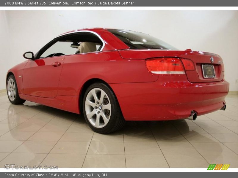 Crimson Red / Beige Dakota Leather 2008 BMW 3 Series 335i Convertible