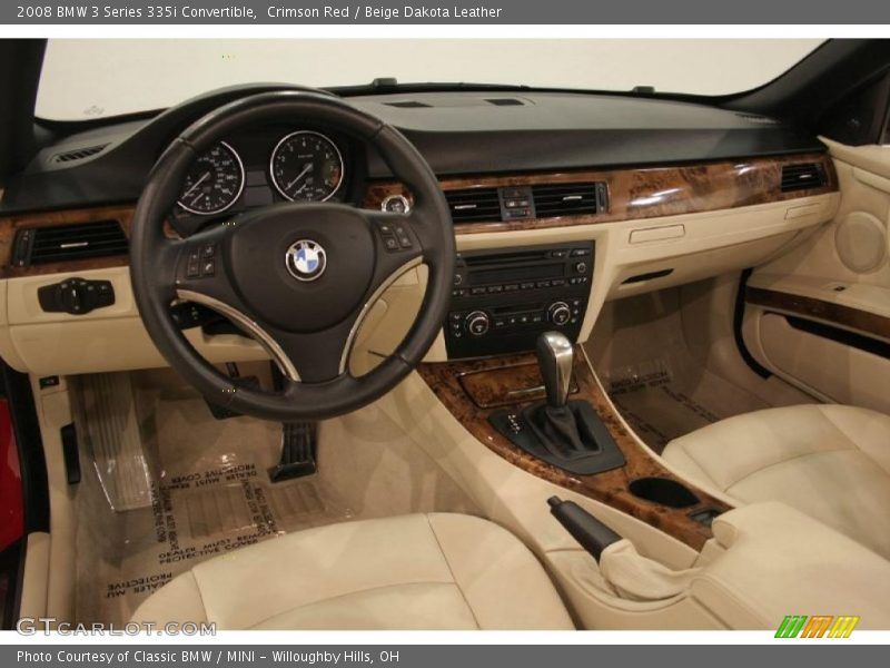 Crimson Red / Beige Dakota Leather 2008 BMW 3 Series 335i Convertible