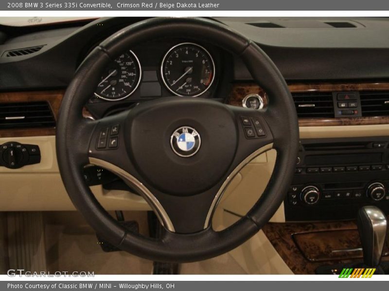 Crimson Red / Beige Dakota Leather 2008 BMW 3 Series 335i Convertible
