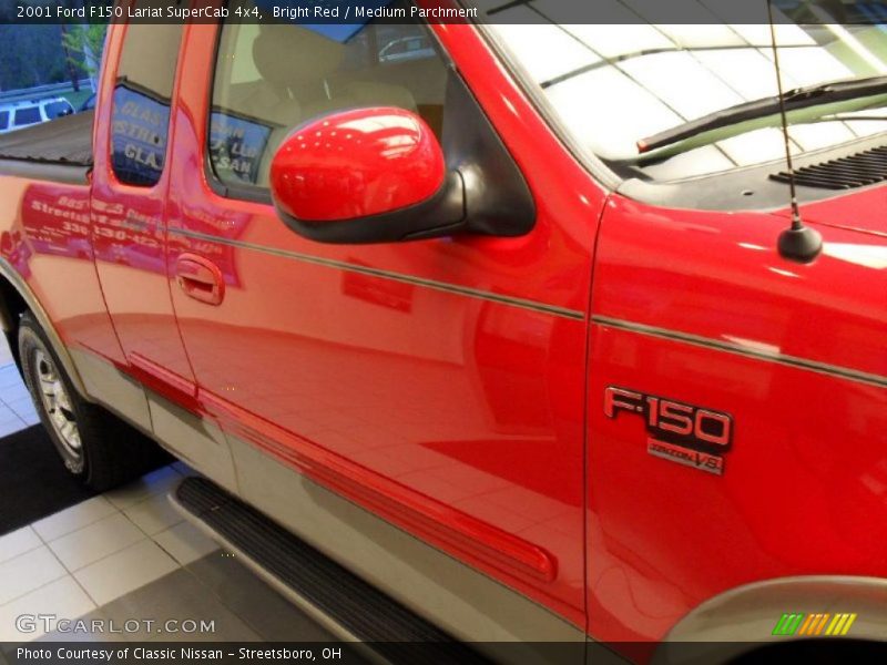 Bright Red / Medium Parchment 2001 Ford F150 Lariat SuperCab 4x4