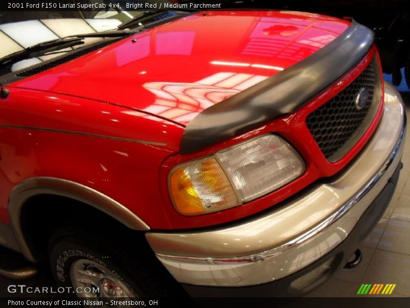 Bright Red / Medium Parchment 2001 Ford F150 Lariat SuperCab 4x4