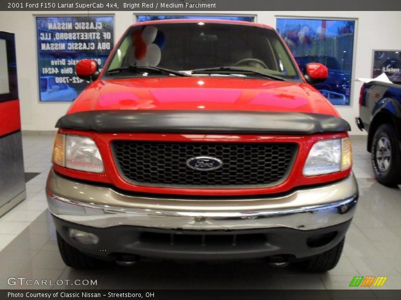 Bright Red / Medium Parchment 2001 Ford F150 Lariat SuperCab 4x4