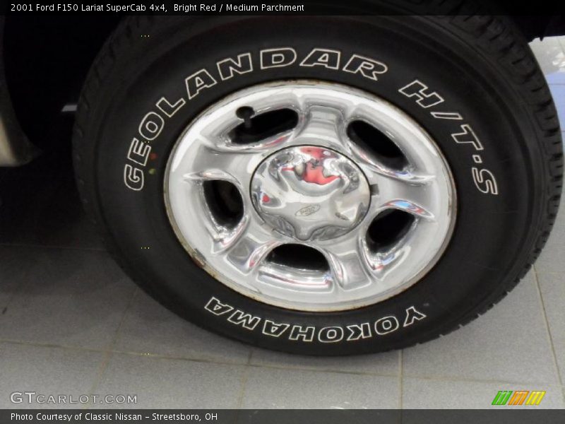 Bright Red / Medium Parchment 2001 Ford F150 Lariat SuperCab 4x4