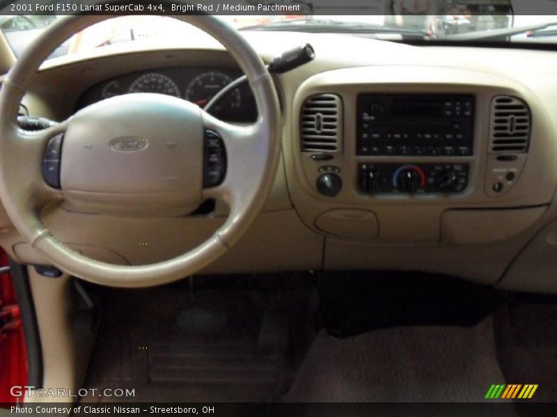 Bright Red / Medium Parchment 2001 Ford F150 Lariat SuperCab 4x4