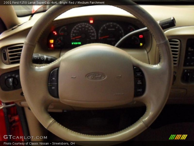 Bright Red / Medium Parchment 2001 Ford F150 Lariat SuperCab 4x4
