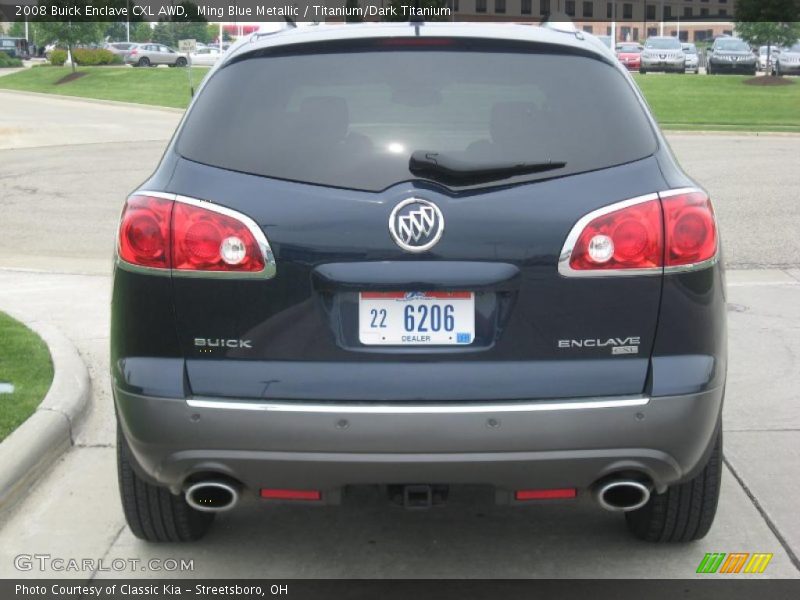 Ming Blue Metallic / Titanium/Dark Titanium 2008 Buick Enclave CXL AWD