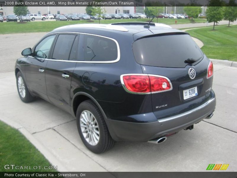 Ming Blue Metallic / Titanium/Dark Titanium 2008 Buick Enclave CXL AWD