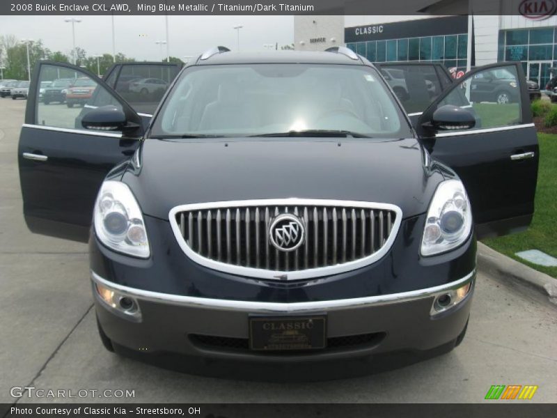 Ming Blue Metallic / Titanium/Dark Titanium 2008 Buick Enclave CXL AWD