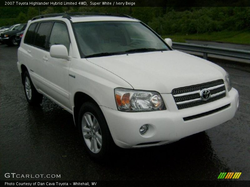 Super White / Ivory Beige 2007 Toyota Highlander Hybrid Limited 4WD