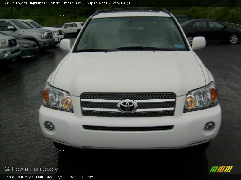 Super White / Ivory Beige 2007 Toyota Highlander Hybrid Limited 4WD