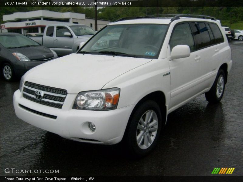 Super White / Ivory Beige 2007 Toyota Highlander Hybrid Limited 4WD
