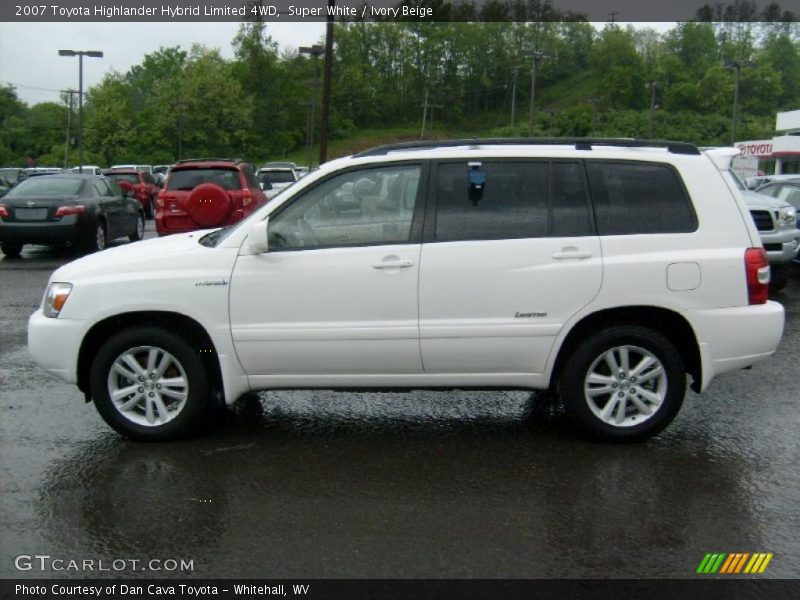 Super White / Ivory Beige 2007 Toyota Highlander Hybrid Limited 4WD