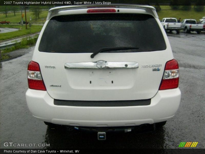 Super White / Ivory Beige 2007 Toyota Highlander Hybrid Limited 4WD